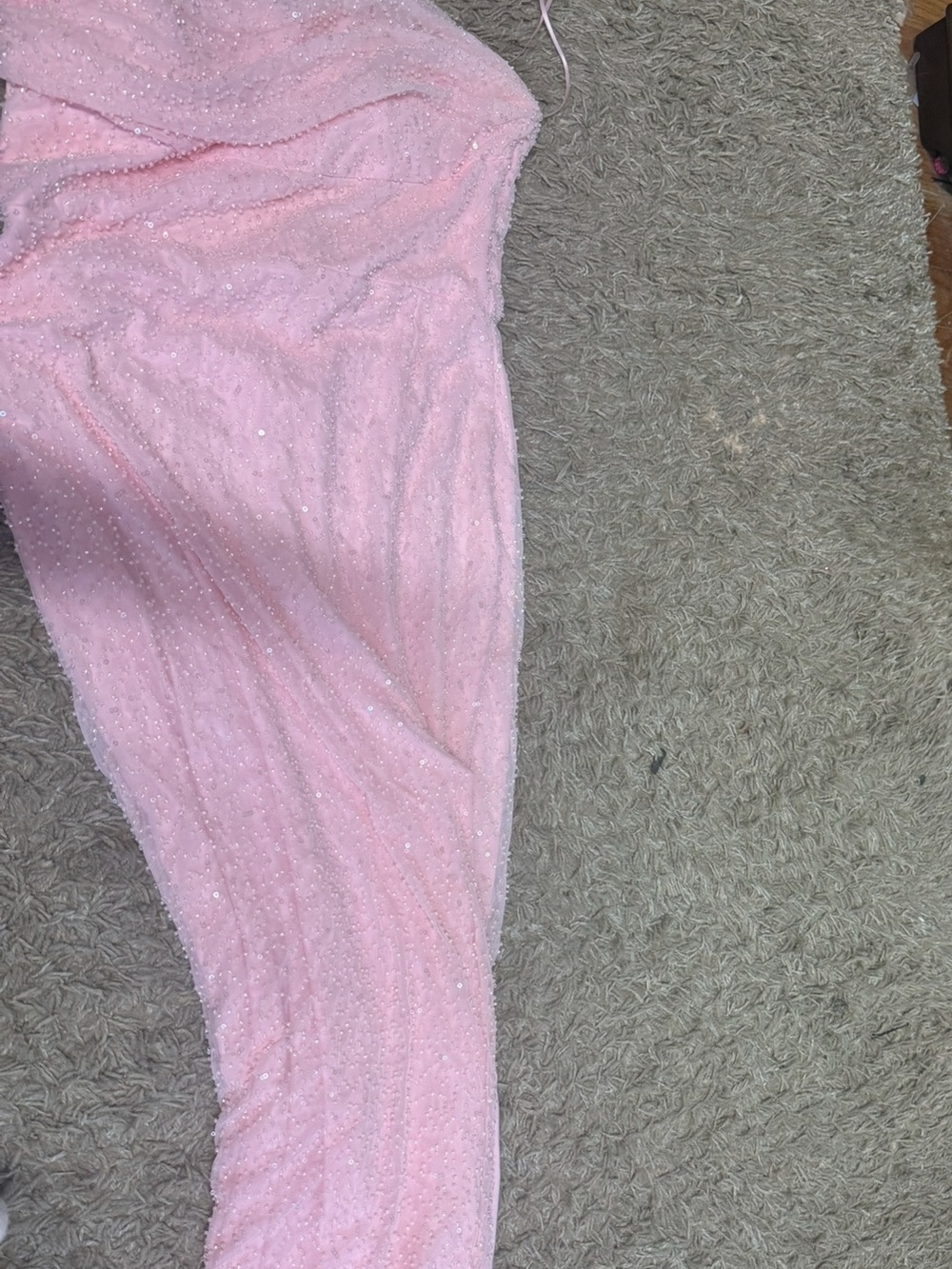 Windsor Light Pink Sparkle Lounge Gown